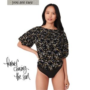 Free People Dessa Floral Bodysuit – Small – Sold Out